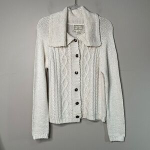 APRIL CORNELL Loose Knit Rayon Cotton Blend Cardigan Sweater US Sz M